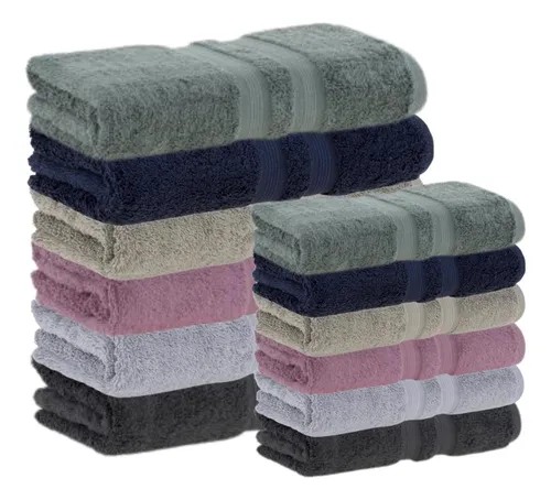 Jogo Banho 12 Pçs Algodão Egípcio Alta Absorção Buddemeyer