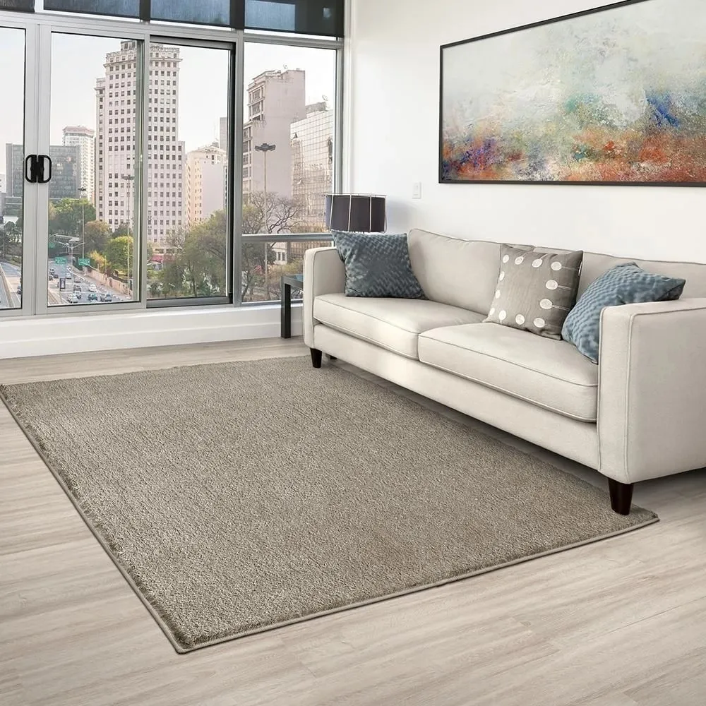 Tapete São Carlos Silk Prata 2x1,5m Macio Queima Estoque