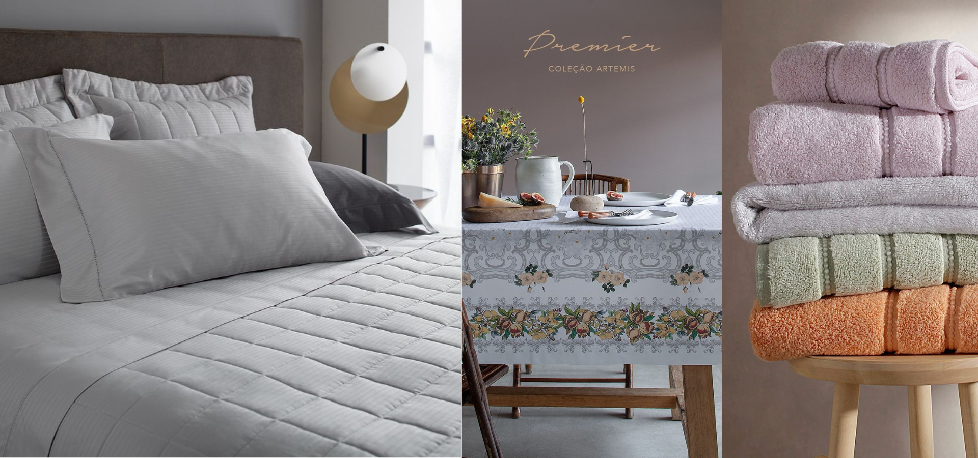 Quarto com roupa de cama premium